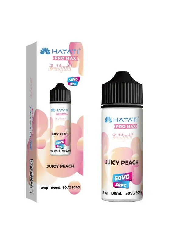 Juicy Peach 50/50 E-Liquid by Hayati Pro Max 100ml